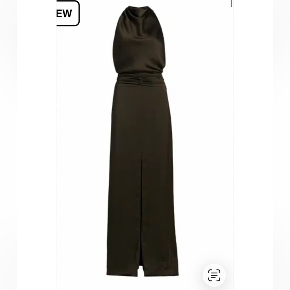 Ramy Brook Charmayne Maxi Gown; Olive-Green Evening Gown with Front Slit - Picture 6 of 15